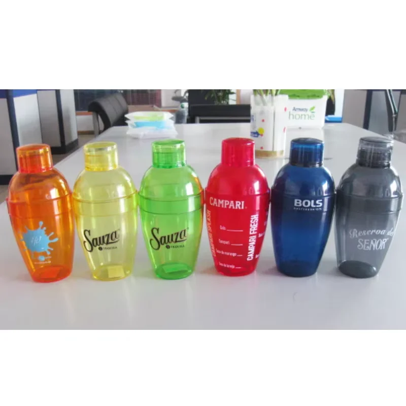 Mini Plastic Cocktail Shaker For Home Club Bar Plastic Shaker Bottle Cobbler Cocktail Shaker