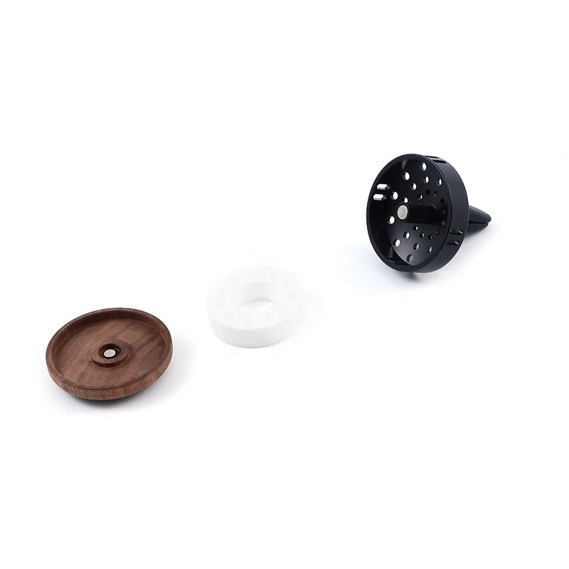 Luxury Metal Solid Diffuser Car Perfume Scented Wooden Air Freshener Lemon Orange Rose Cologne Clip-On Purifier Ford Vehicles