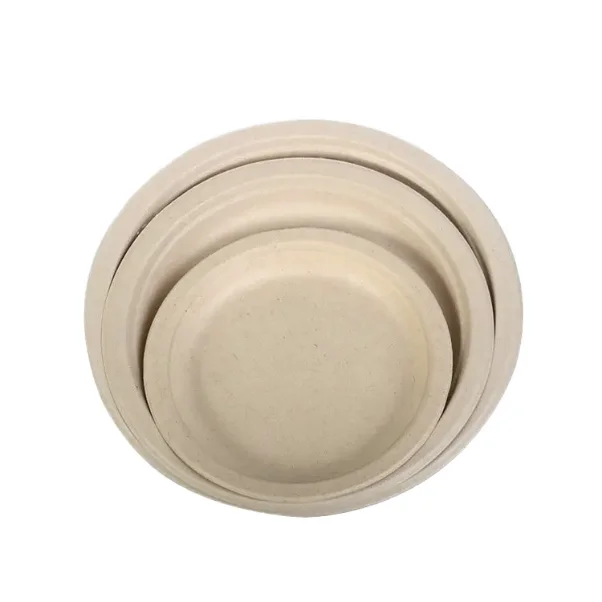 Eco-friendly Degradable Biodegradable compostable 9 inch dinner party sugar cane pulp sugarcane bagasse disposable paper plate