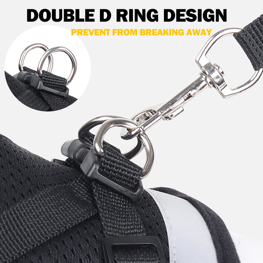 Wholesale High Quality Breathable Fashionable Reflective Polyester Dog Harness for Dog Walking