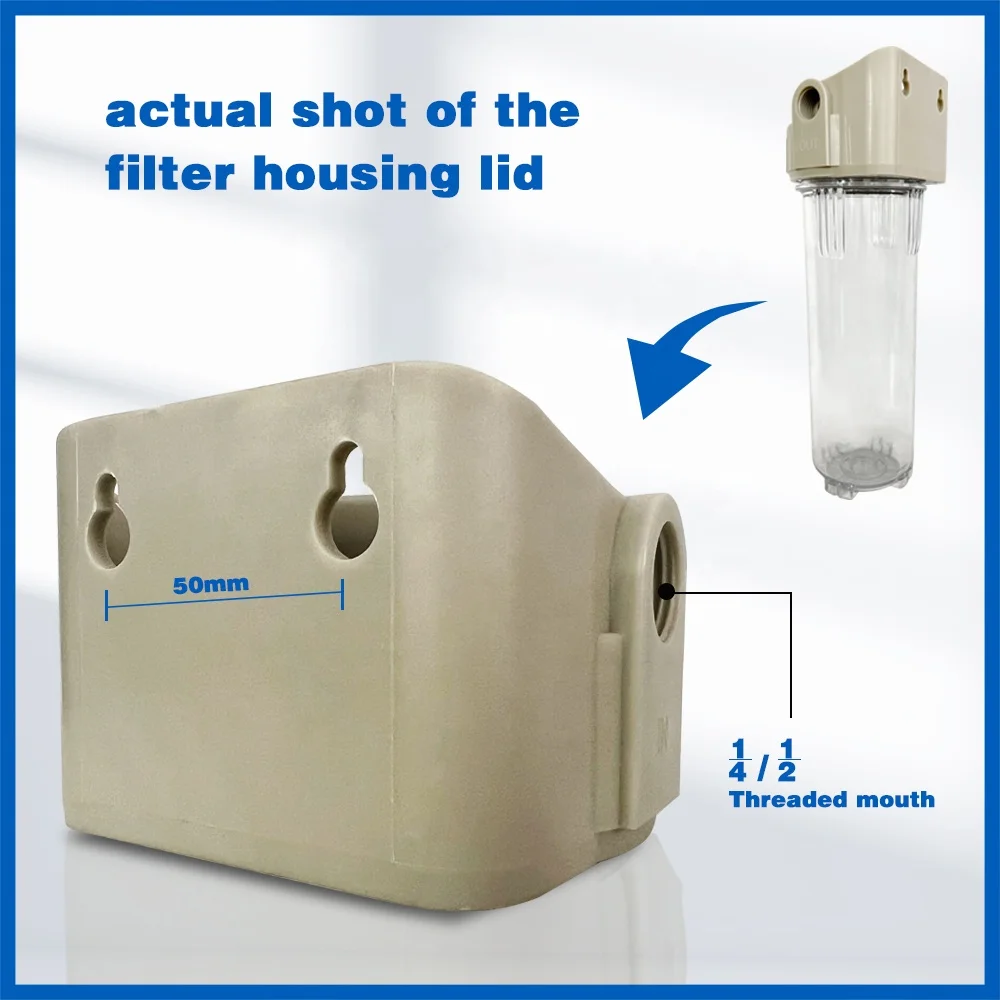 reverse osmosis water filter outer shell  leading end 10inch blue/  translucence /water filter housing