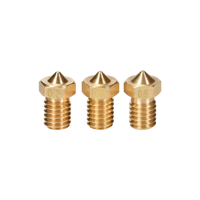 E3D Nozzles 3D Print Parts Extruder Brass Nozzles for V5 V6 3D Printer Accessories M6 Threaded Extruder Print Head