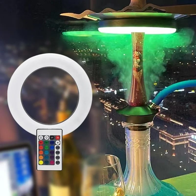 LOMINT многоцелевой RGB цветные светодиодные лампы для кальяна показать 6 дюймов кальян кольцевая лампа Магнитная Адсорбция с пультом дистанционного управления аксессуары