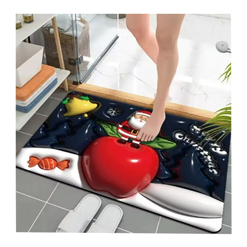Manufacturer in China for various designs floral non-slip bathroom floor mat