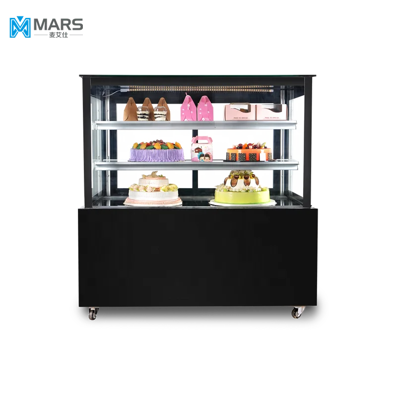 Fan Cooling System 3 layers vertical 900mm marble supermarket equipment cake display cooler/bakery equipment refrigerator