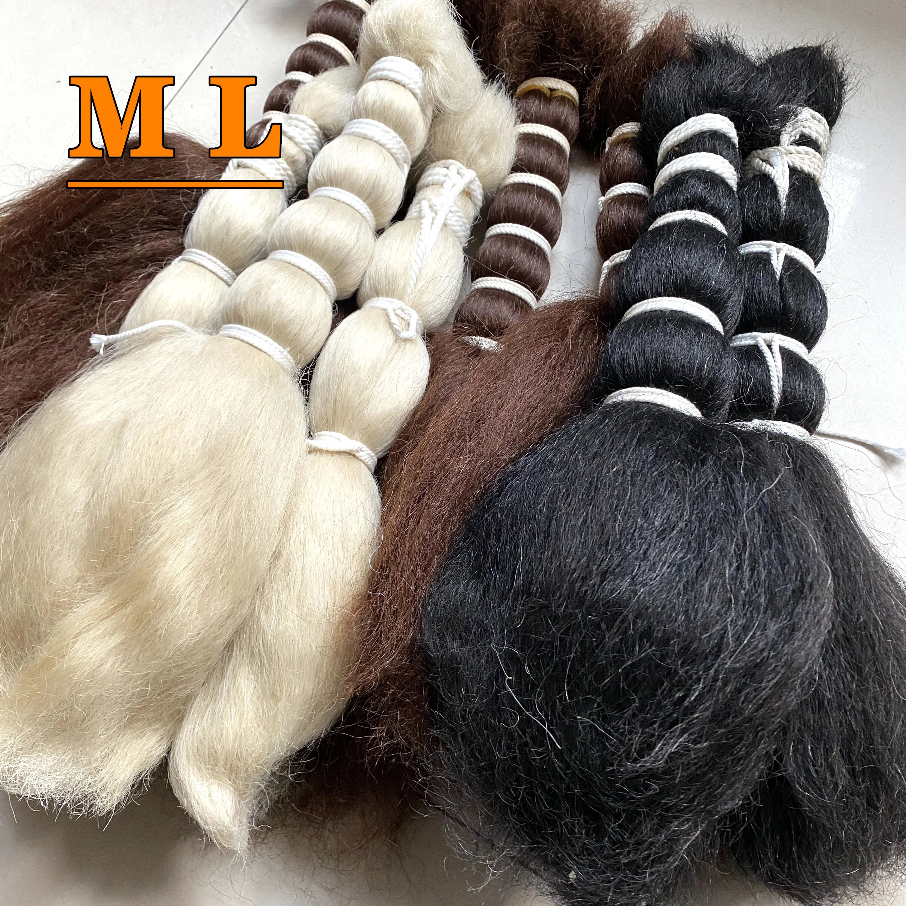 Virgin hair yak hair extensions 100% yak tail hair 20'