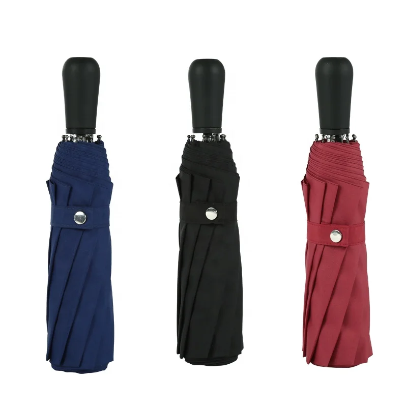 High selling quality 10 ribs automatic umbrella foldable  umbrella with custom logo  for sale