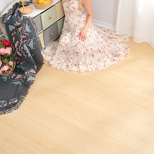 Hot sale 2mm PVC Plastic Floor Sheet LVT tile 152*914mm Self Adhesive Flooring