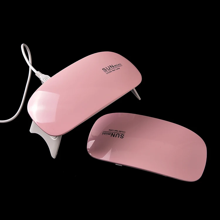 USB charging 45s/60s time setting sunshine foldable 6w mini uv gel nail dryer machine uv led lamp nail dryer