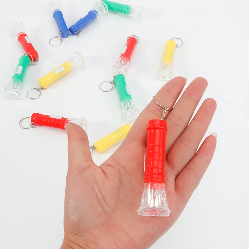 Portable Mini Flashlight Keychain Flashlight Set Assorted 4 Colors Mini LED  Flashlights