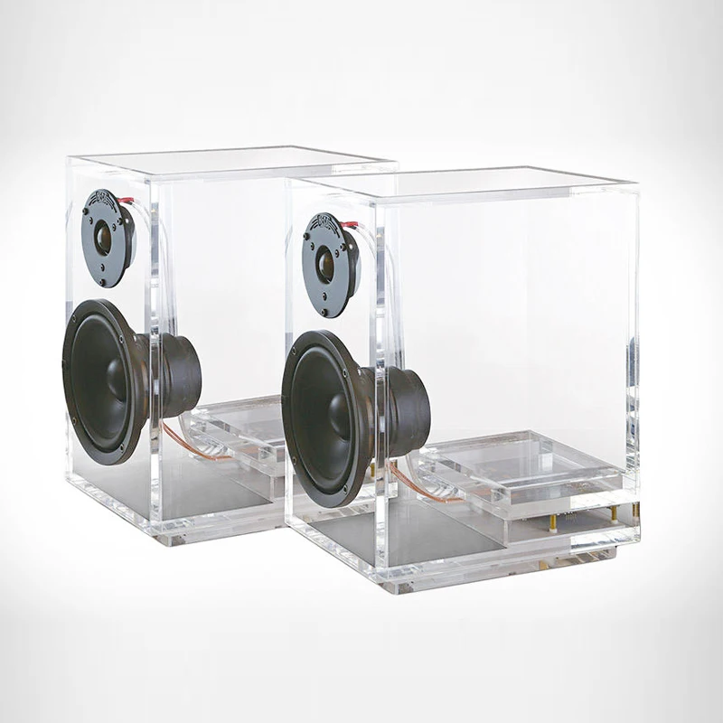 Прозрачный акриловый корпус динамика ODM/OEM Perspex Lucite футляр для корпуса сабвуфера