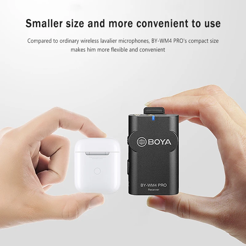 BOYA BY-WM4 Pro K1 K2 K3 K4 K5 K6 Wireless Condenser Microphone Lavalier Lapel Interview Mic for iPhone Canon Nikon Cameras