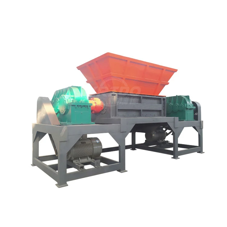 Factory Sale Waste Clothes Recycling Double Shaft Shredder / Cloth Leather Clothes Textile Fabric Crusher