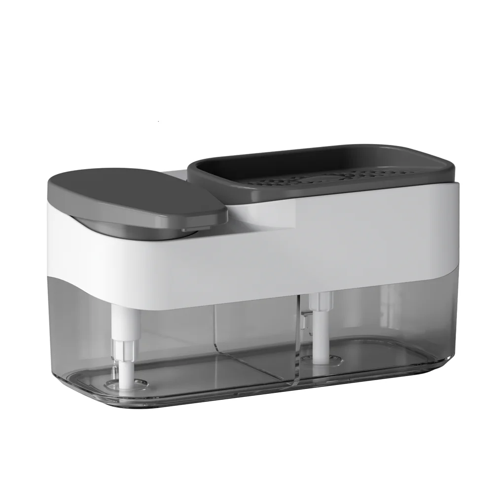 Кухонная стойка 2 в 1 из АБС-пластика для губки на столешницу, полка, дозатор мыла для рук, держатель губки для домашнего использования