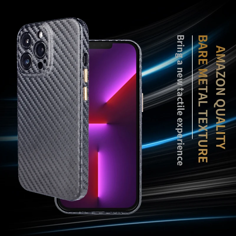 For iPhone 13 Pro Max Real Carbon Fiber Case Anti Fingerprints & Scratch Slim Fit Shockproof for Iphone 11 Case