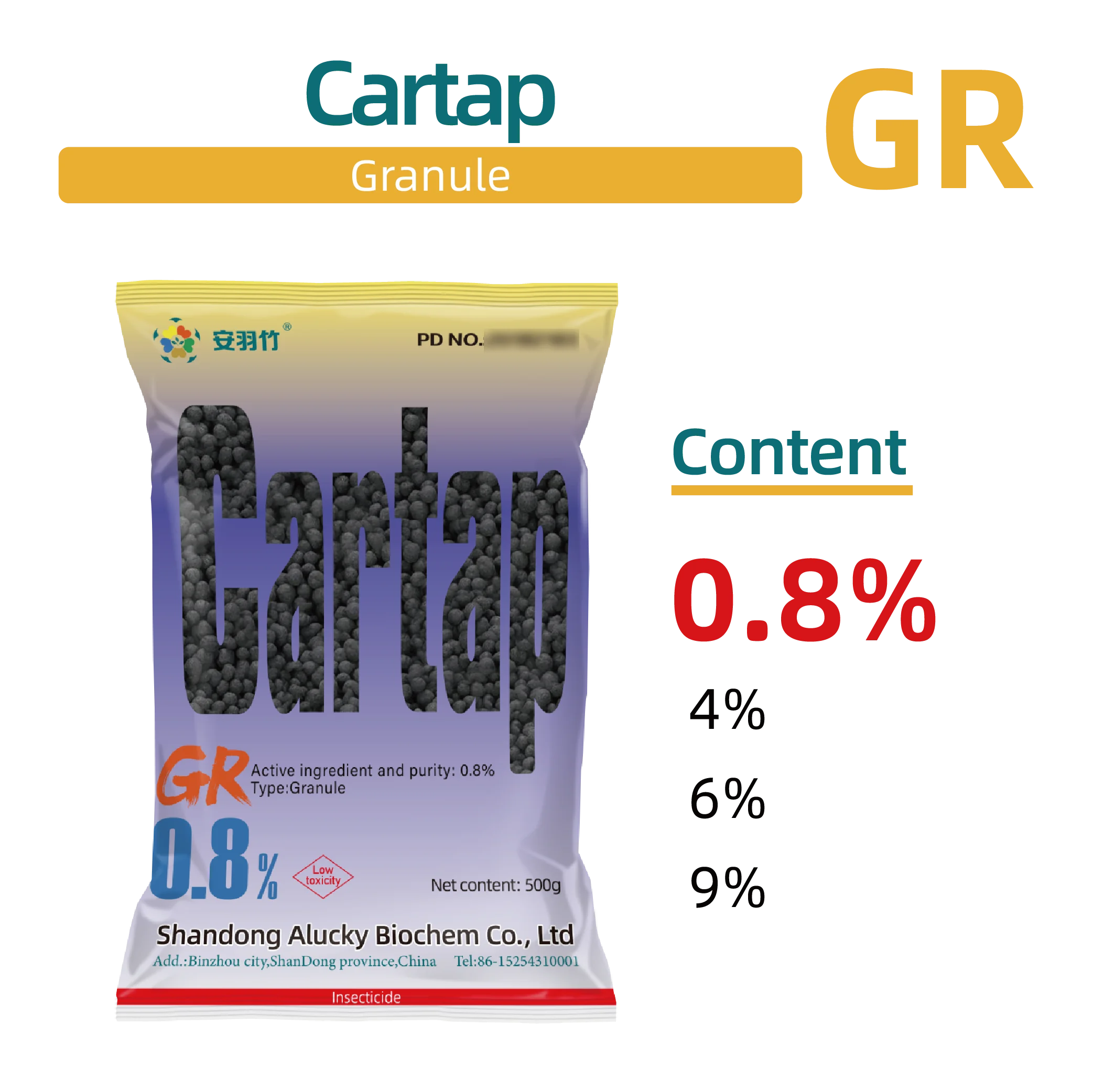 Pre-mixture Water power WP Prochloraz Phenamacril Ethylicin insecticide Cartap WP 15263-53-3