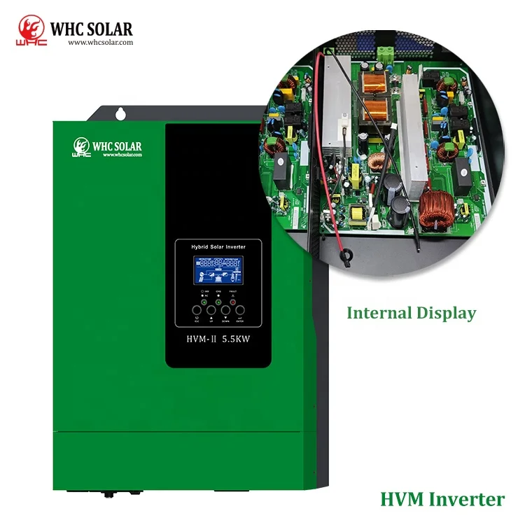 WHC Solar 5.5KW 48VDC to 220VAC Onduleur Solaire 3.5KW 5500KW Split Inverter Pure Sine Wave Solar Power Inverter