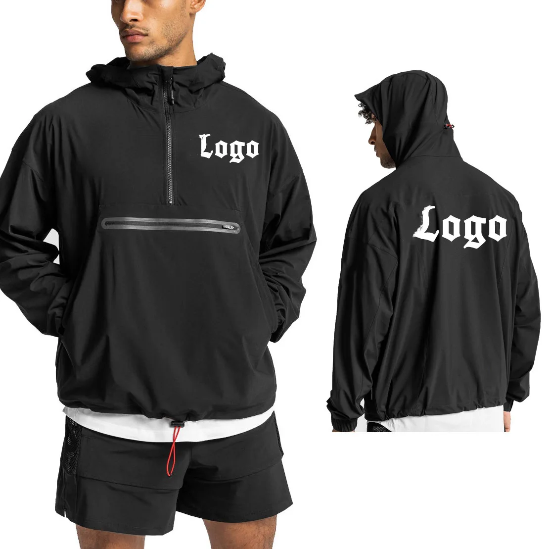 OEM Custom Design Plain Windbreaker Jackets Mens Fall Clothing 2022 Branded Vintage Pullover Waterproof Windproof Jacket For Men