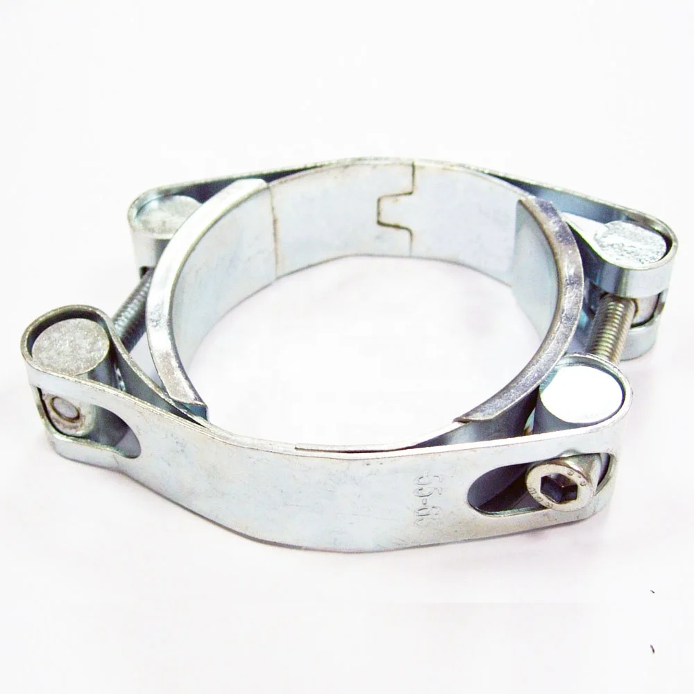 Double heads double bands solid nut strong heavy duty robust super hose clamp