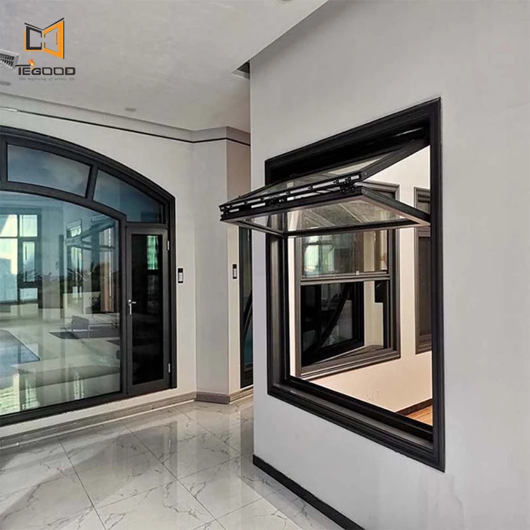 Customized Size Commercial Balcony Powder Coated Double Glazed Aluminum  Folding Window