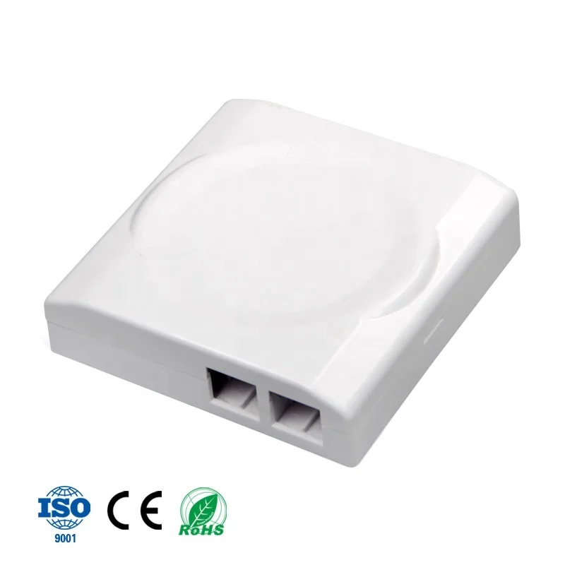 FP-86 Fast delivery 86 type 2 core desktop small ftth roset , SC fiber optic wall terminal box