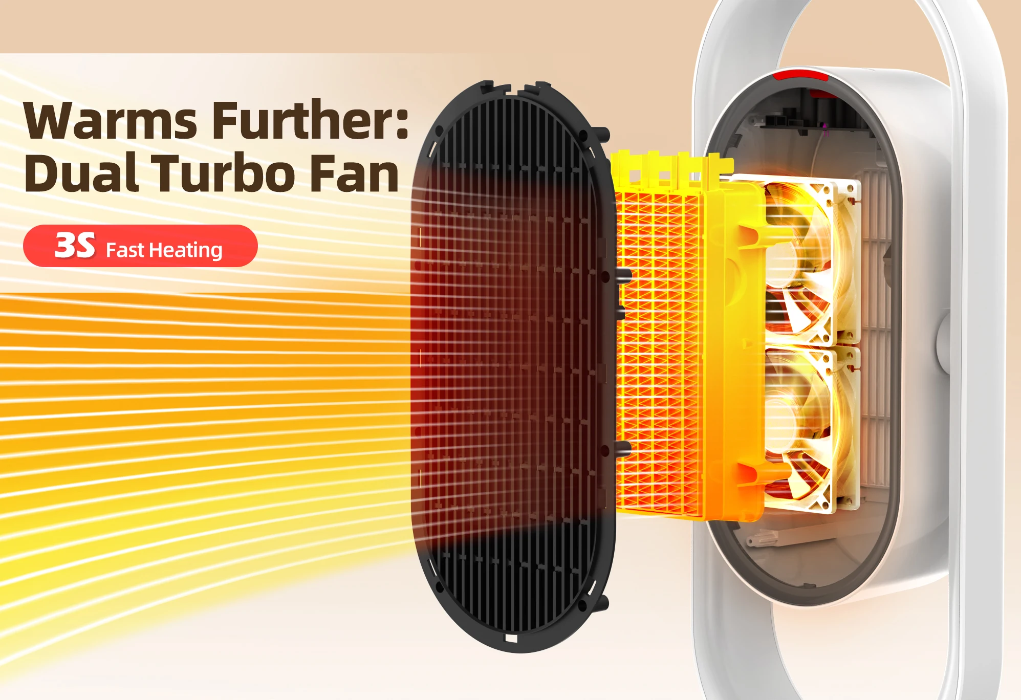 OEM Factory 2000w Heating & Cooling Appliances Plug In Ptc Ceramic Fan Small Room Electromagnetic Ceramic Heater Guangdong