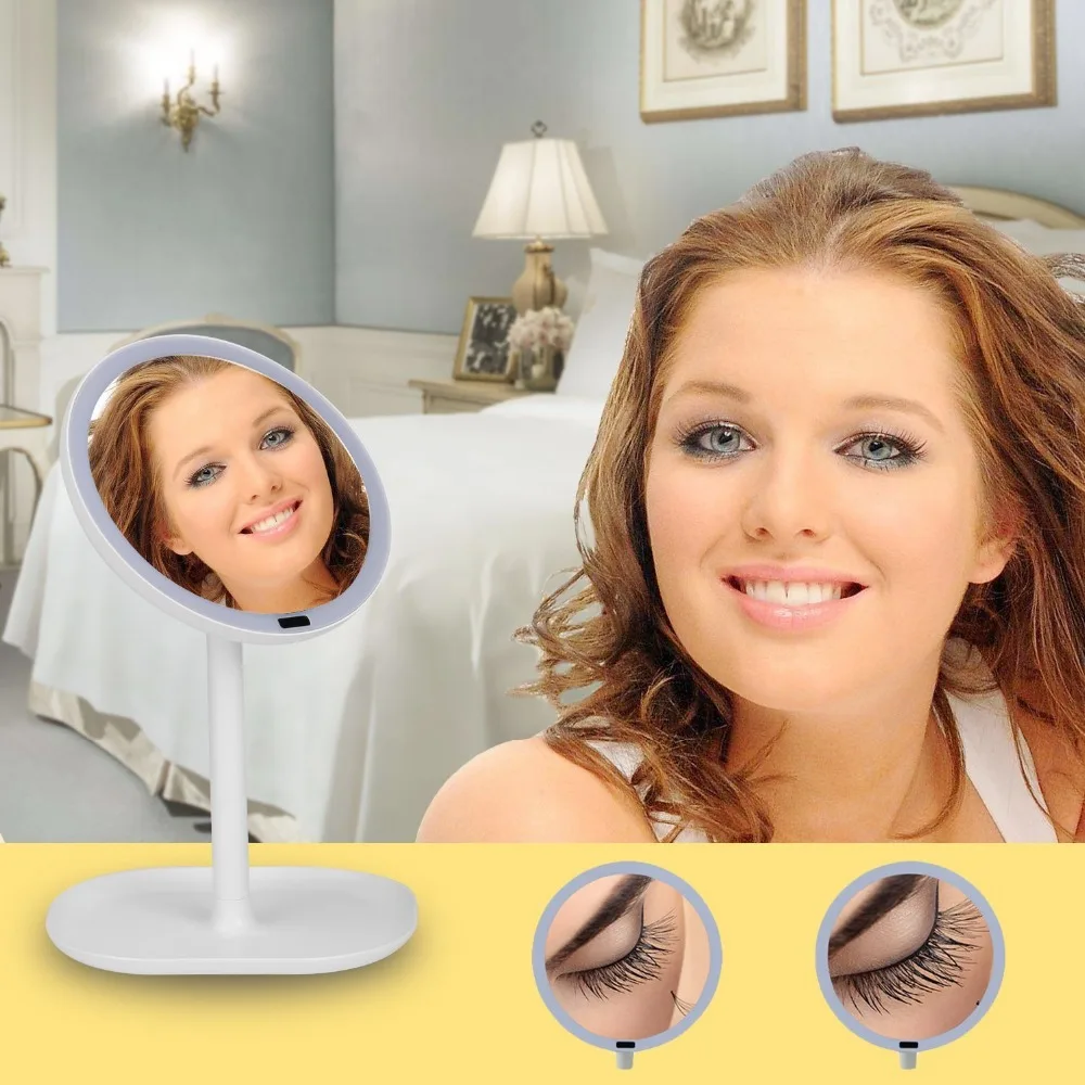 Hot Sale Single Side Lighted Usb 30pcs Led Makeup Mirror With Far Infrared Sensor Motion Sensor From China Factory