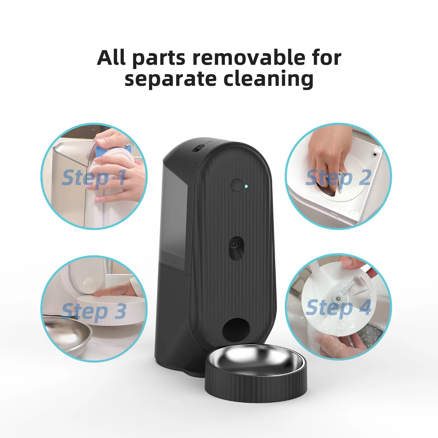 Wholesale price 1080p hd cat dog food dispenser smart pet feeder with camera