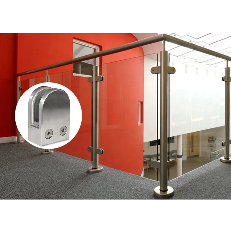  Stainless Steel D Shape Glass Holding Clamp For