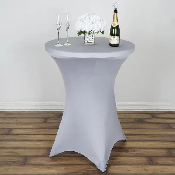 Stretch Spandex Cocktail Table Cover Cloth for Wedding, Banquet and Party