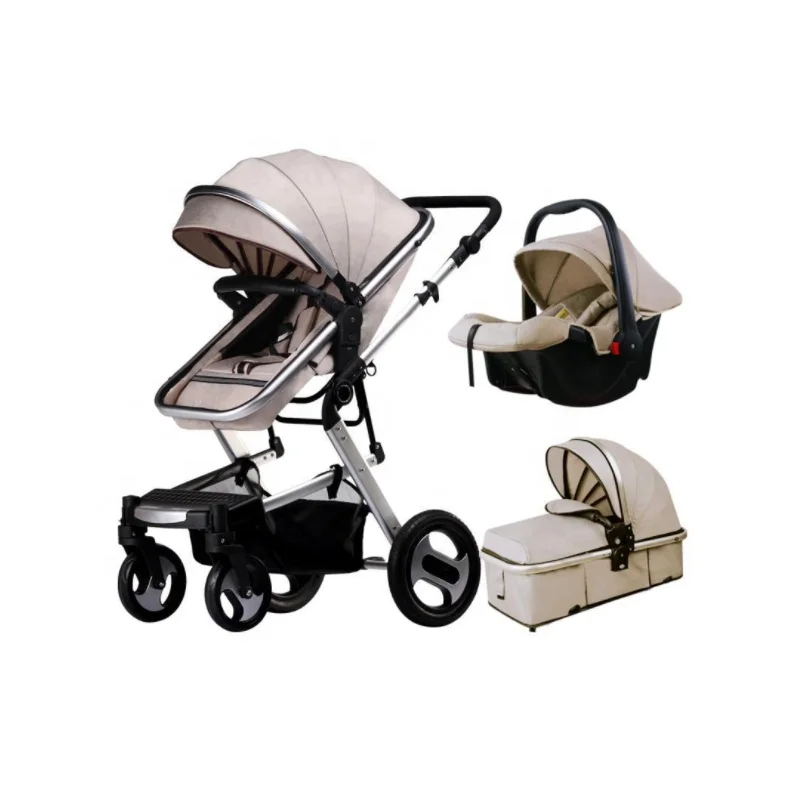 Детские коляски Роскошные 3 в 1 трехсторонний полотна; Хорошо пропускающая воздух модель Мама Детские коляски 3in1
