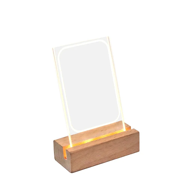 Luminous Instax Mini Photo Film Picture Frame LED Acrylic Plywood Stand Plastic Frames for Displaying Memories