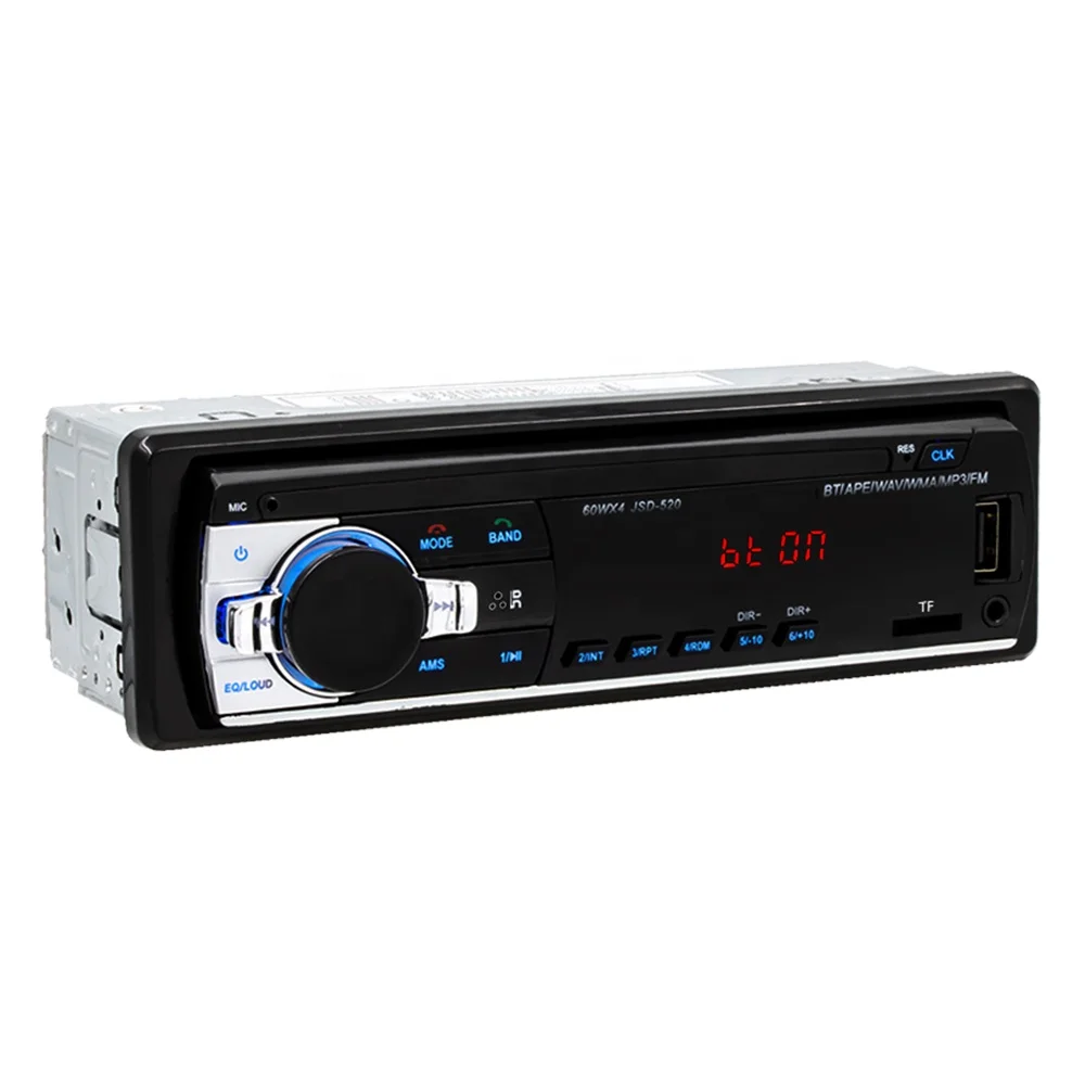 radio 520 card machine MP3/MMC/WMA/USB/TF/AUX/FM radio 12V/24V optional BT call hands-free car mp3 player