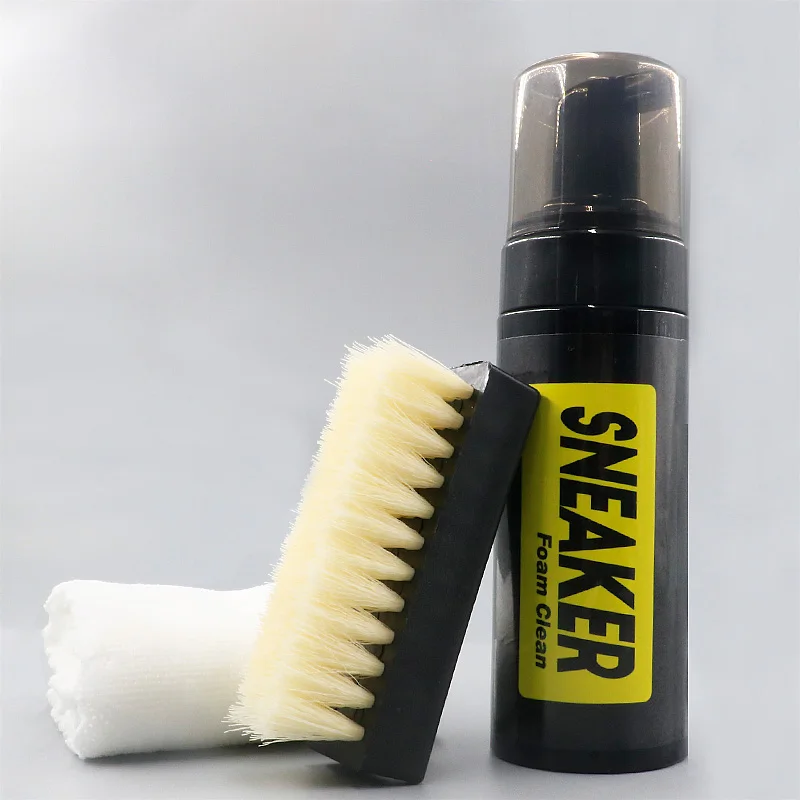 Shoe Cleaner Kit for Sneaker, Water-Free Foam Sneaker Cleaner 5.3Oz with Shoe Brush and Shoe Cloth,Work on Most Shoes