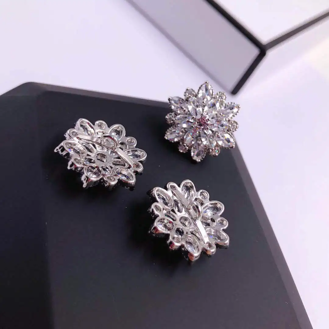 Пуговица из страз и циркона пуговица для пальто меха «сделай сам»