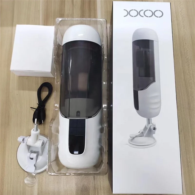 One-Click Burst Masturbation Stroker Colorful Light Automatic Masturbation Cup Telescopic Rotating Sound Masturbator Tools