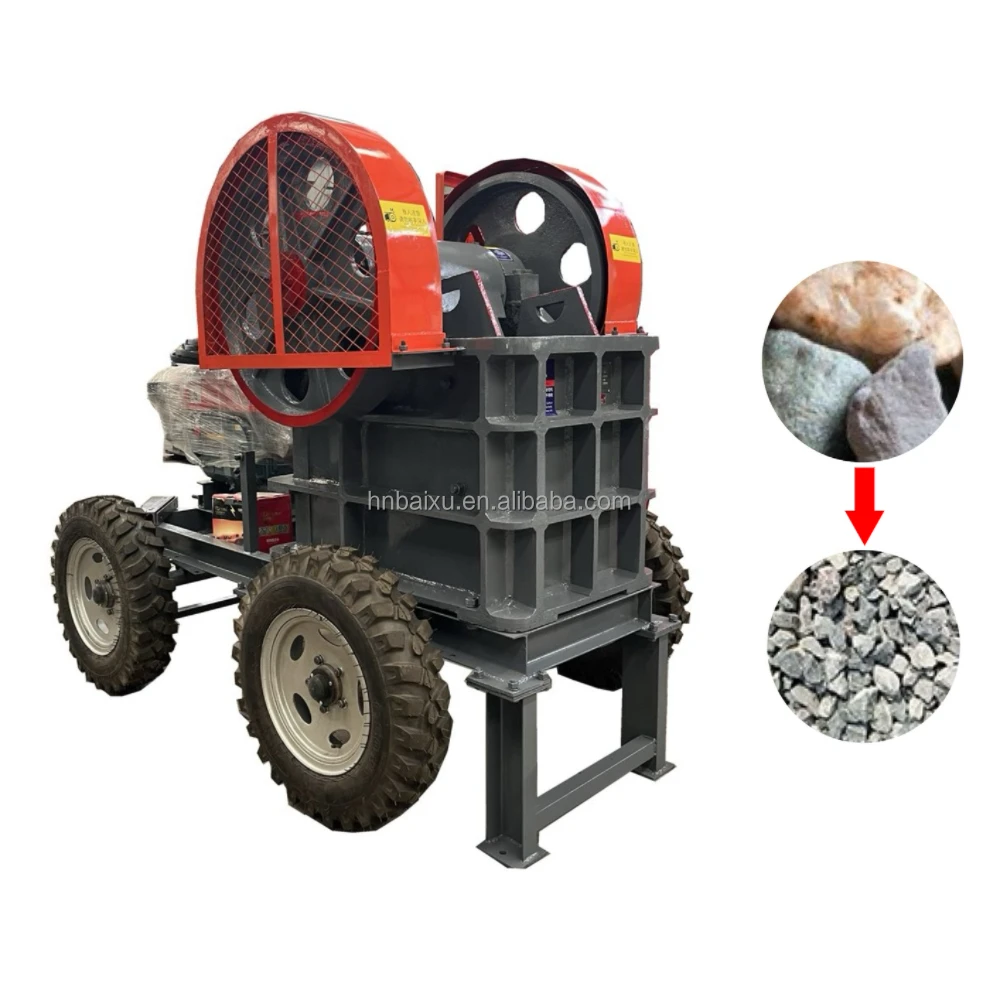 good quality portable mobile diesel engine manganese ore stone aggregate pe250x400 jaw crusher