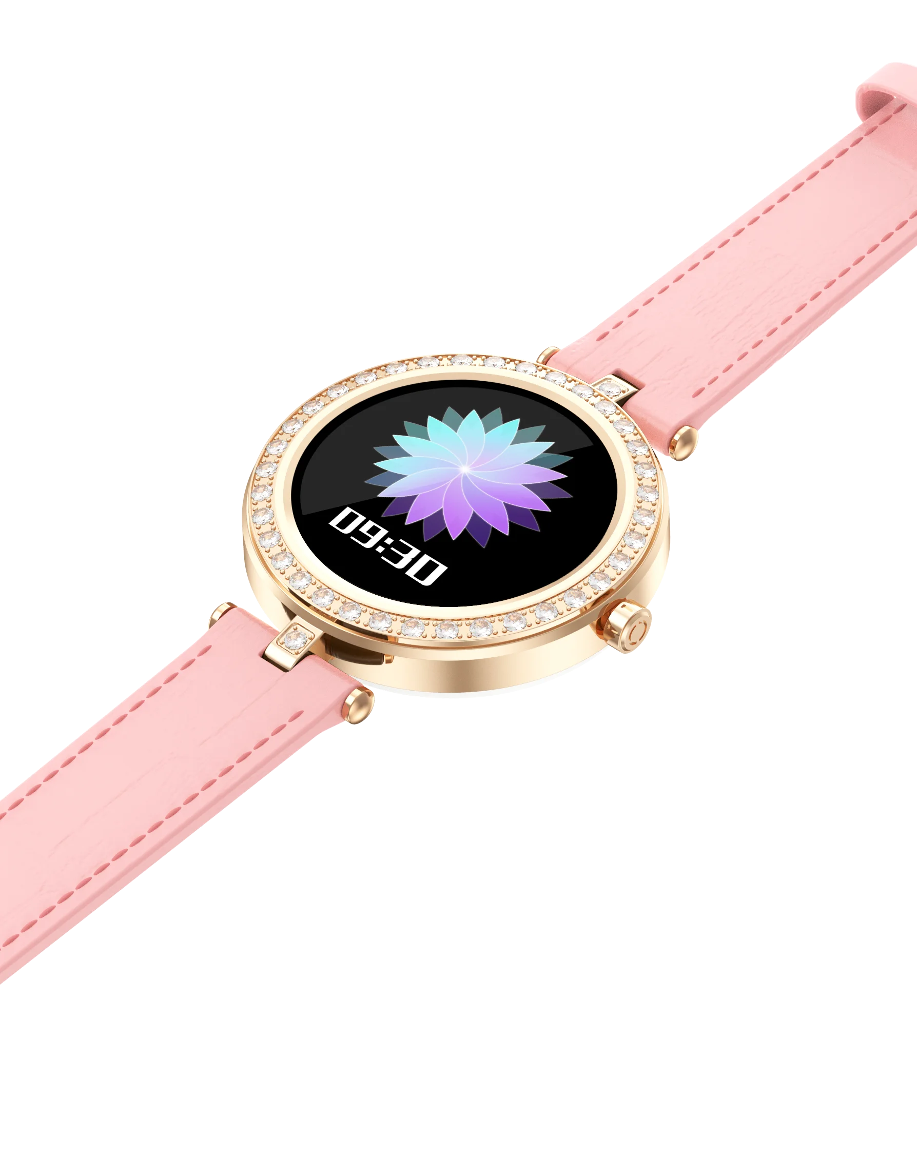 
CLOC multilingual round screen student step measurement message push call waterproof sleep monitoring Android smart watch 