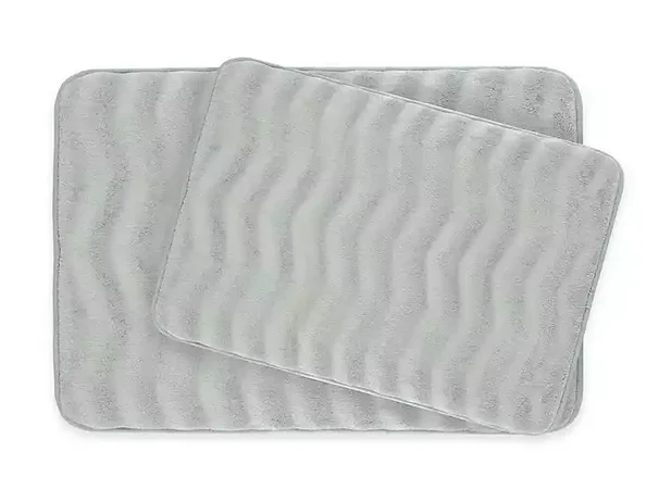 100% polyester 2pcs set micro plush memory foam bath mat