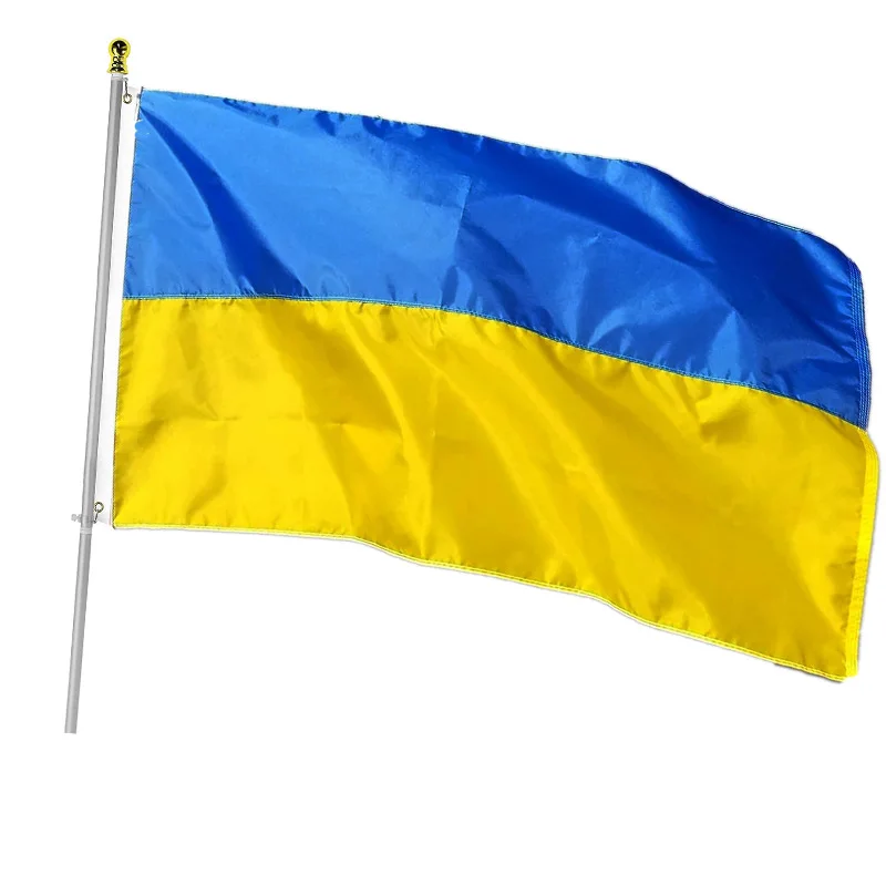 Factory direct ukrainian flag national flag polyester waterproof flag custom festival banner