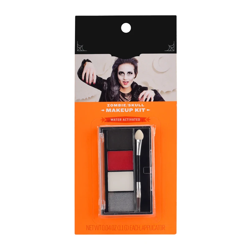 Cheap Manufacture Professional  4 colors Water based Vegan Halloween Costume Makeup Kid Body Nude glitter Set Face Paint Palette