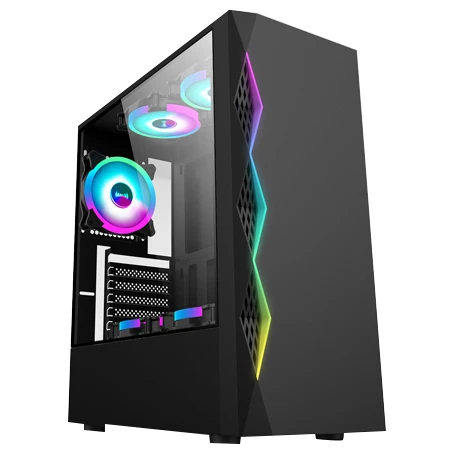  OEM Desktop with RGB LED Strip Computer gaming case PC Tower for