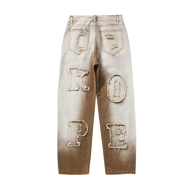 Stick Cloth Heavy Wash Water Jeans Homme Original Tapered Trausers Men Denim Jeans Men