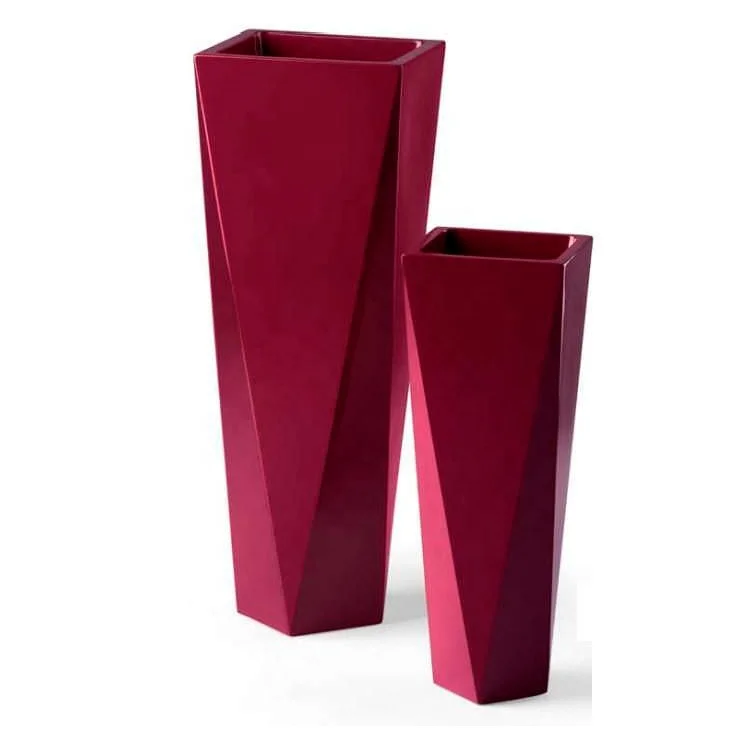 Outdoor modern appearance corner decoration fiberglass flower box planter