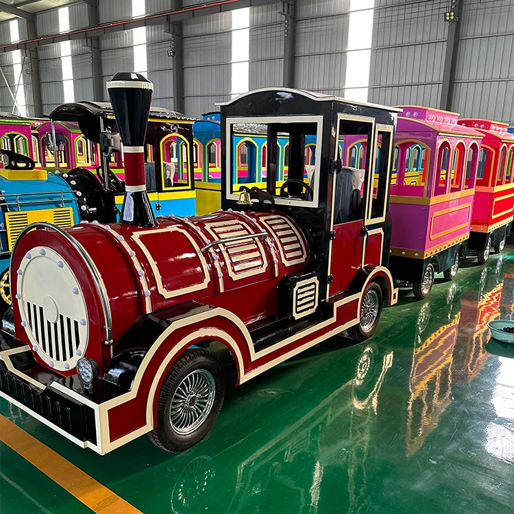 Hot Tourist Park Game Shopping Mall Playground Amusement Park Rides Kids Mini Tourist Electric Trackless Train