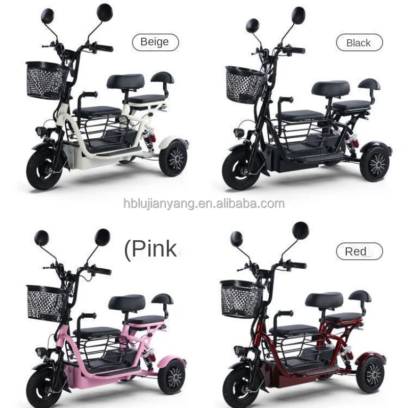 2024 Adult Multi-Purpose e-TRICYCLE Moto Bike 400W 48V 20ah Lithium Battery Fast Speed 24km/h Electric Scooter 2024 Electric