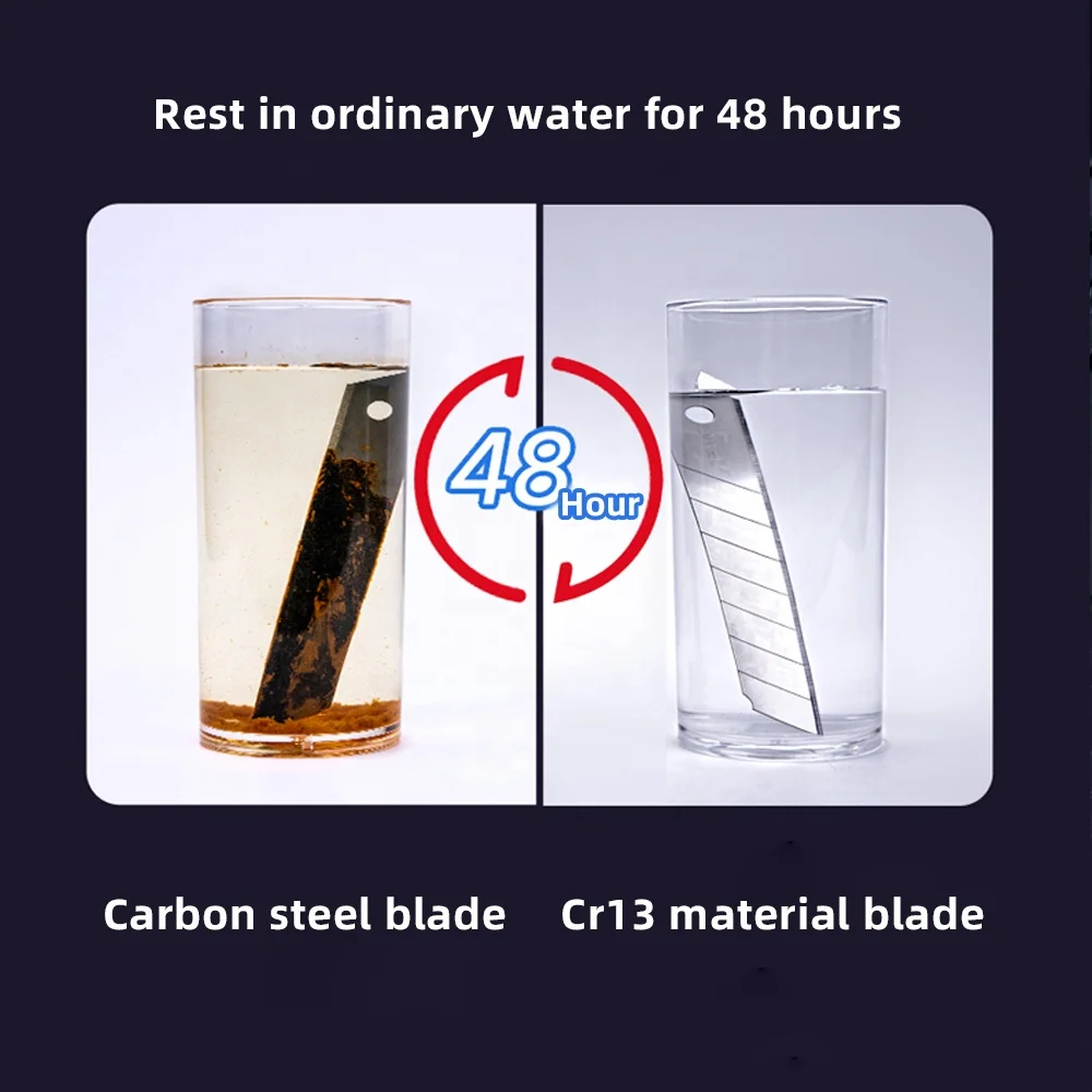 Stainless steel multi-purpose cutting blade 18mm wide 100mm long 0.5mm thickness cr13 material