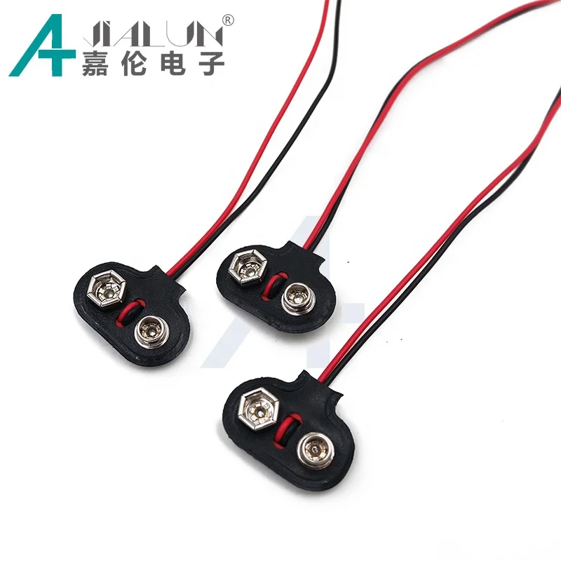 JIALUN 9V Battery Snap T Style Battery connector with wire