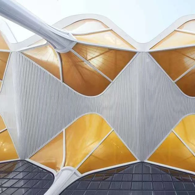 Color double layer ETFE air pillow membrane structure building