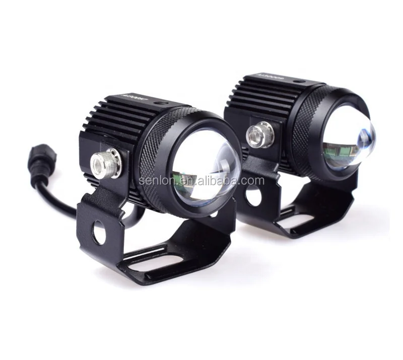 100% Original  Dual Color Yellow White LED Spot Light Tri-model Motorcycle Headlight Hi/Lo Fog Lamp head light motorcycle